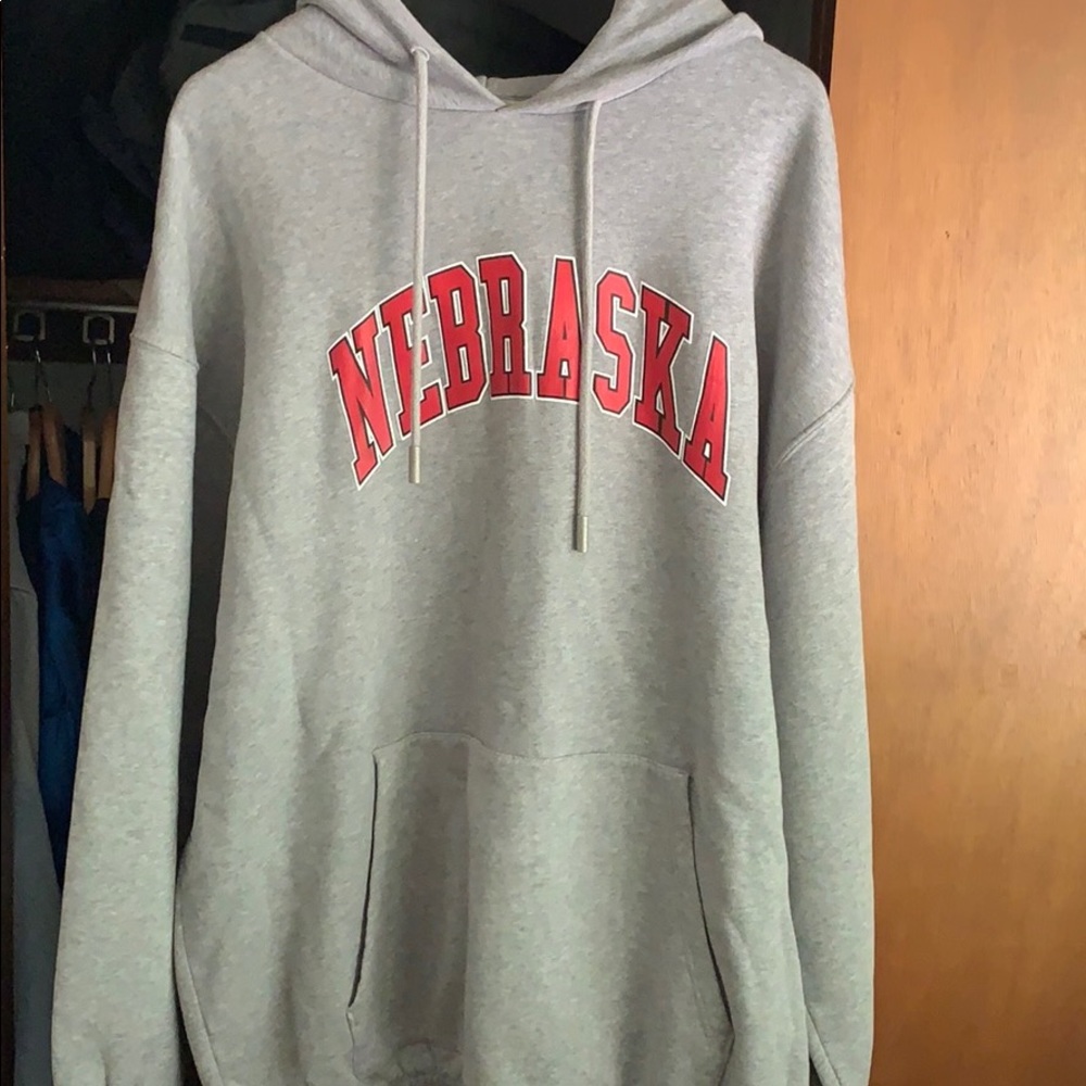 Off White Nebraska Hoodie (Grey)- Size Large